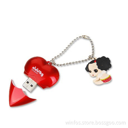Customized Heart Shape USB Flash Memory